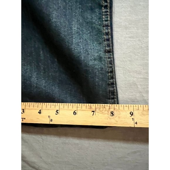Calvin Klein Slim Straight Jeans 16 Blue Denim Belted Pocketed Zip 30x29. - Picture 8 of 10